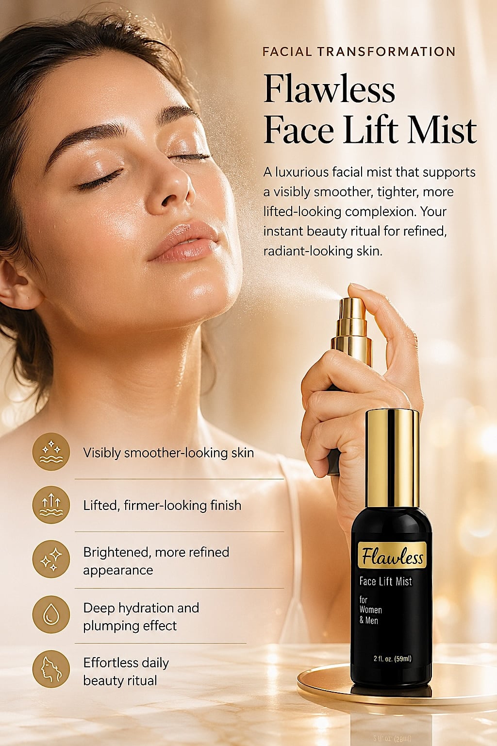 Flawless Face Lift Mist lifestyle