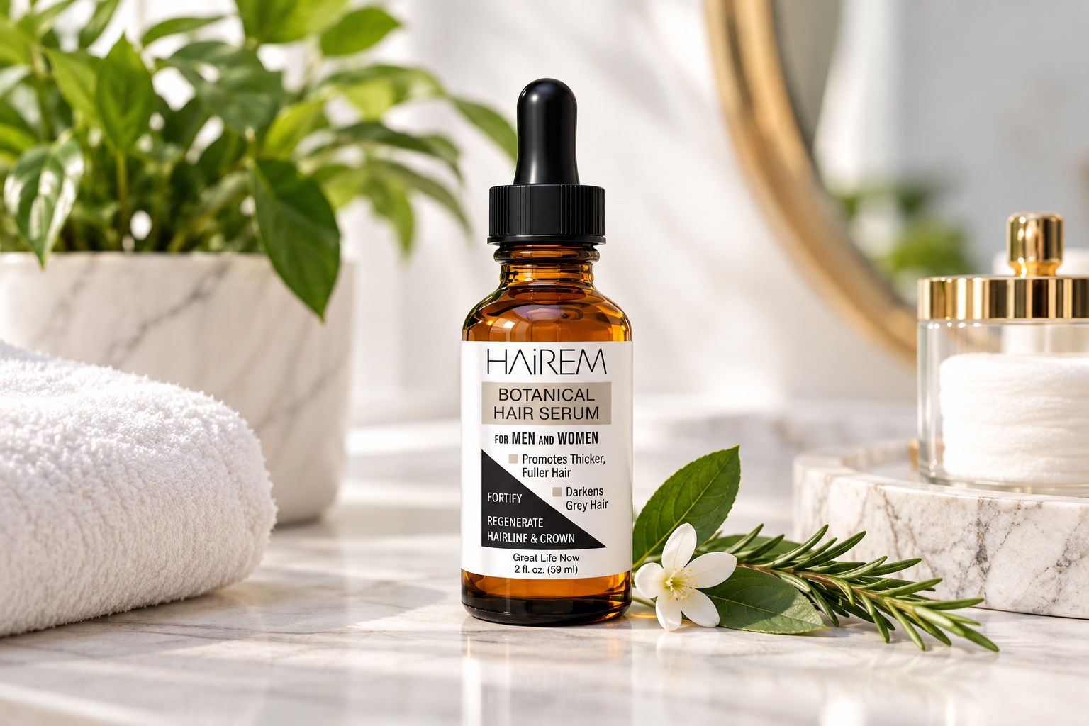 HAiREM Botanical Hair ReGrowth Serum for fuller-looking hair